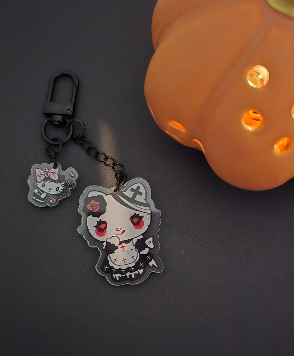 Halloween Hello kitty keychain