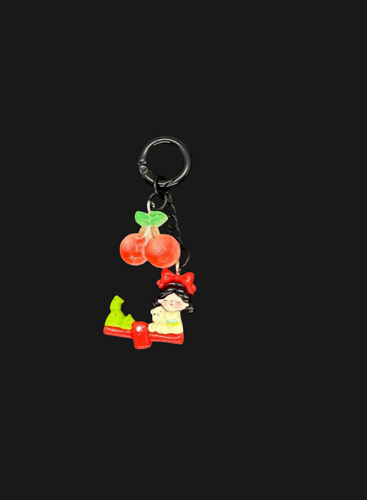 Cherry girl keychain