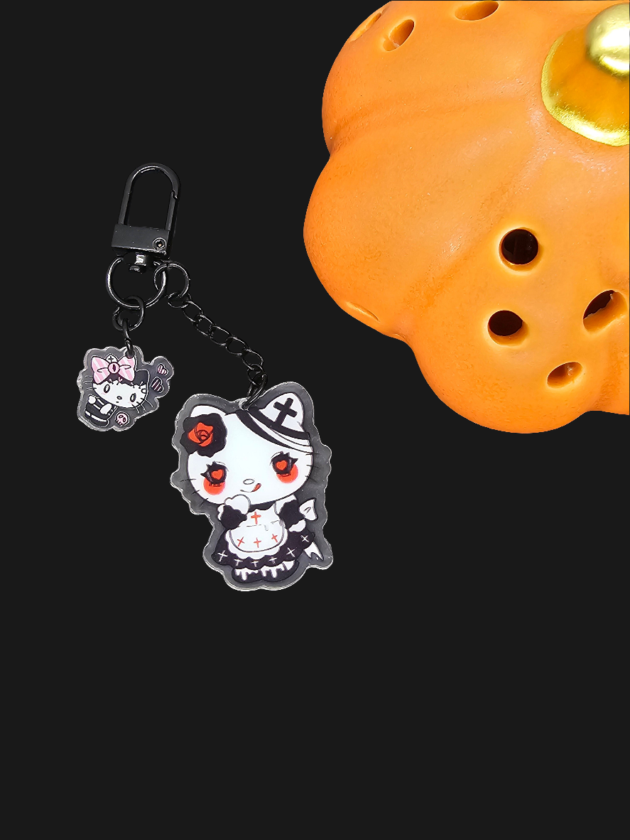 Halloween Hello kitty keychain