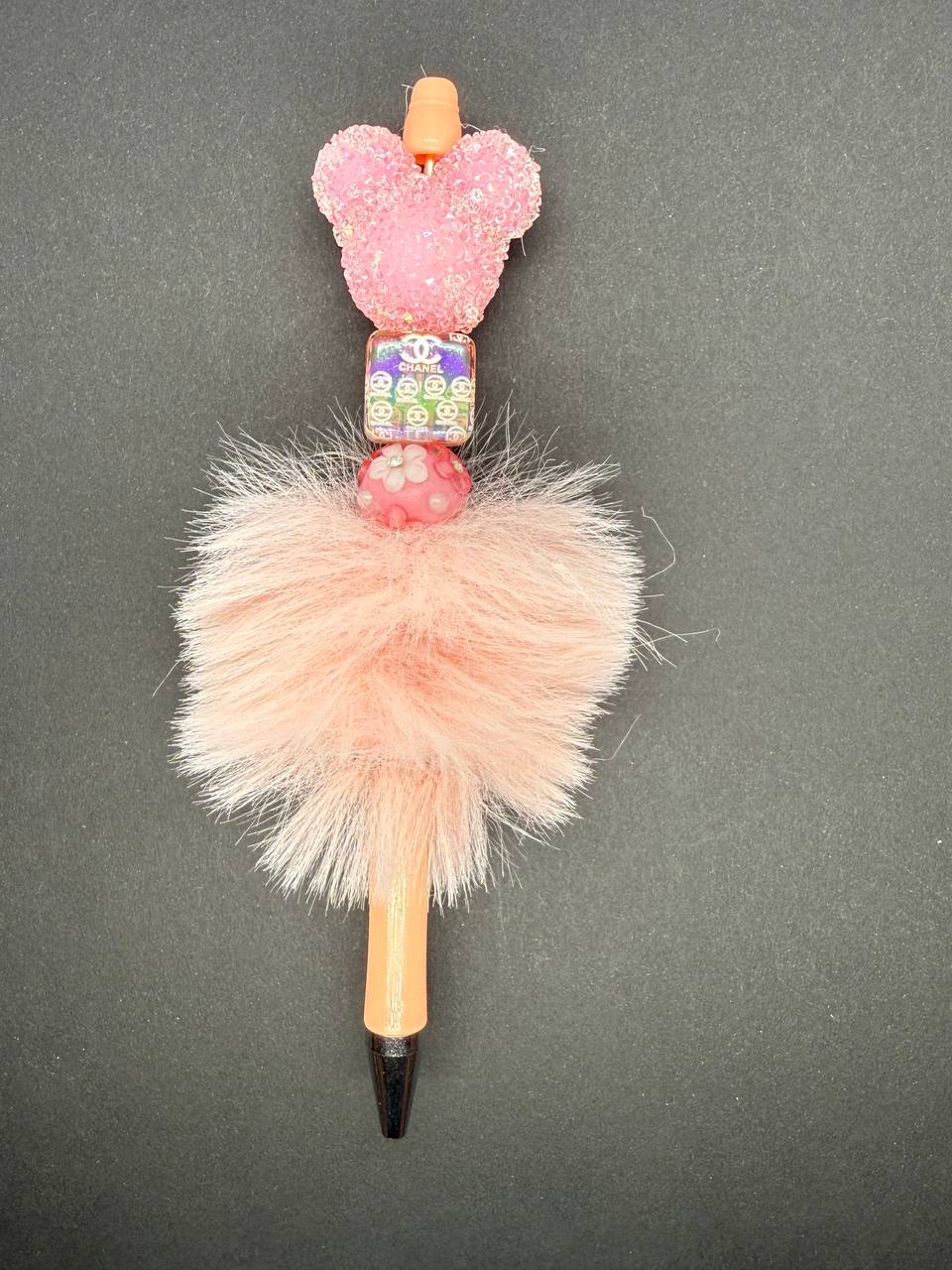 Pink fluffy pen