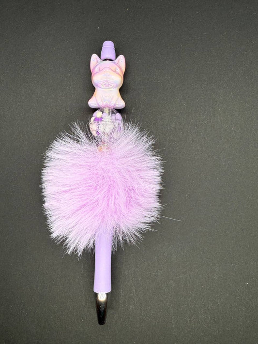 Purple fluffy dog pen