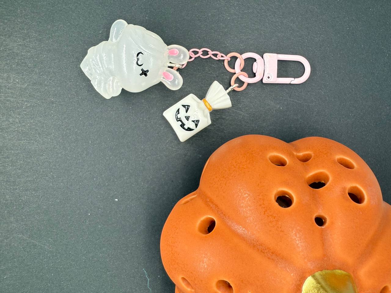 Halloween bunny keychain